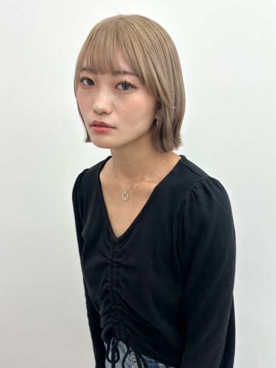 ミルクティページ ミルクティーベージュ♡imp ブリーチ1.2回〜 色落ちまで可愛くは2回